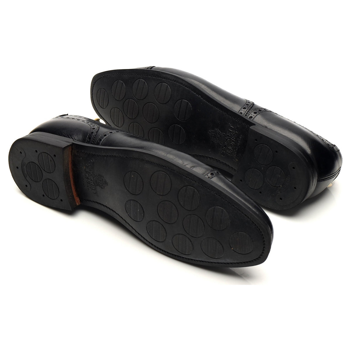 Foster &amp; Son &#39;Sandringham&#39; Black Leather Oxford Brogues UK 7.5 E