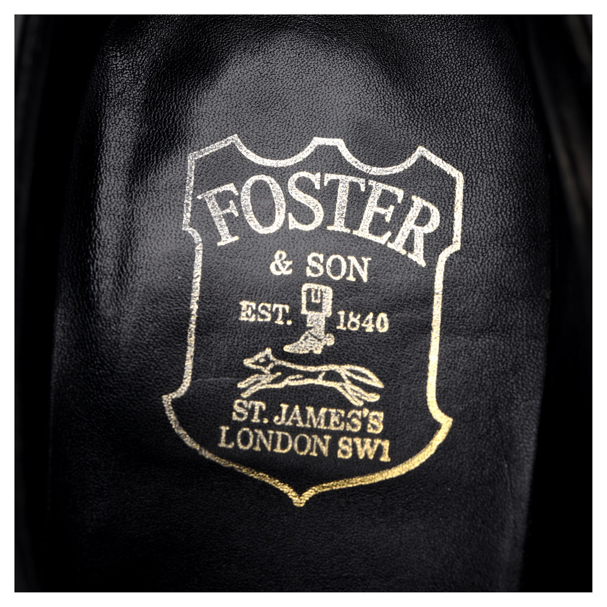 Foster &amp; Son &#39;Sandringham&#39; Black Leather Oxford Brogues UK 7.5 E