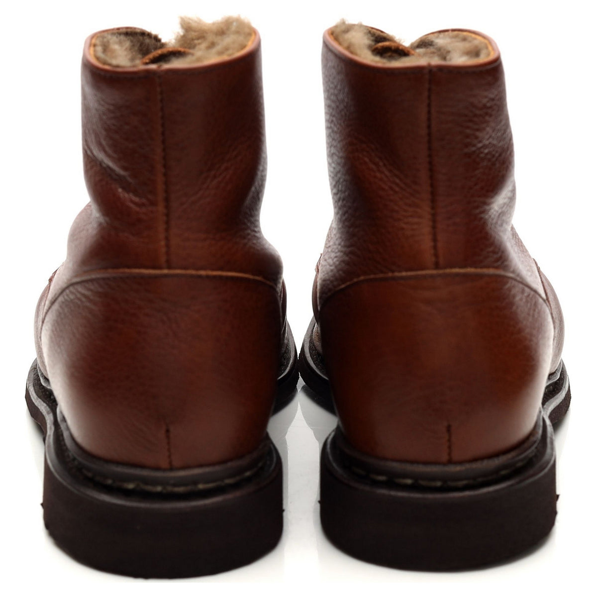 Women&#39;s &#39;Austral Fourre&#39; Tan Brown Grain Leather Boots UK 4.5
