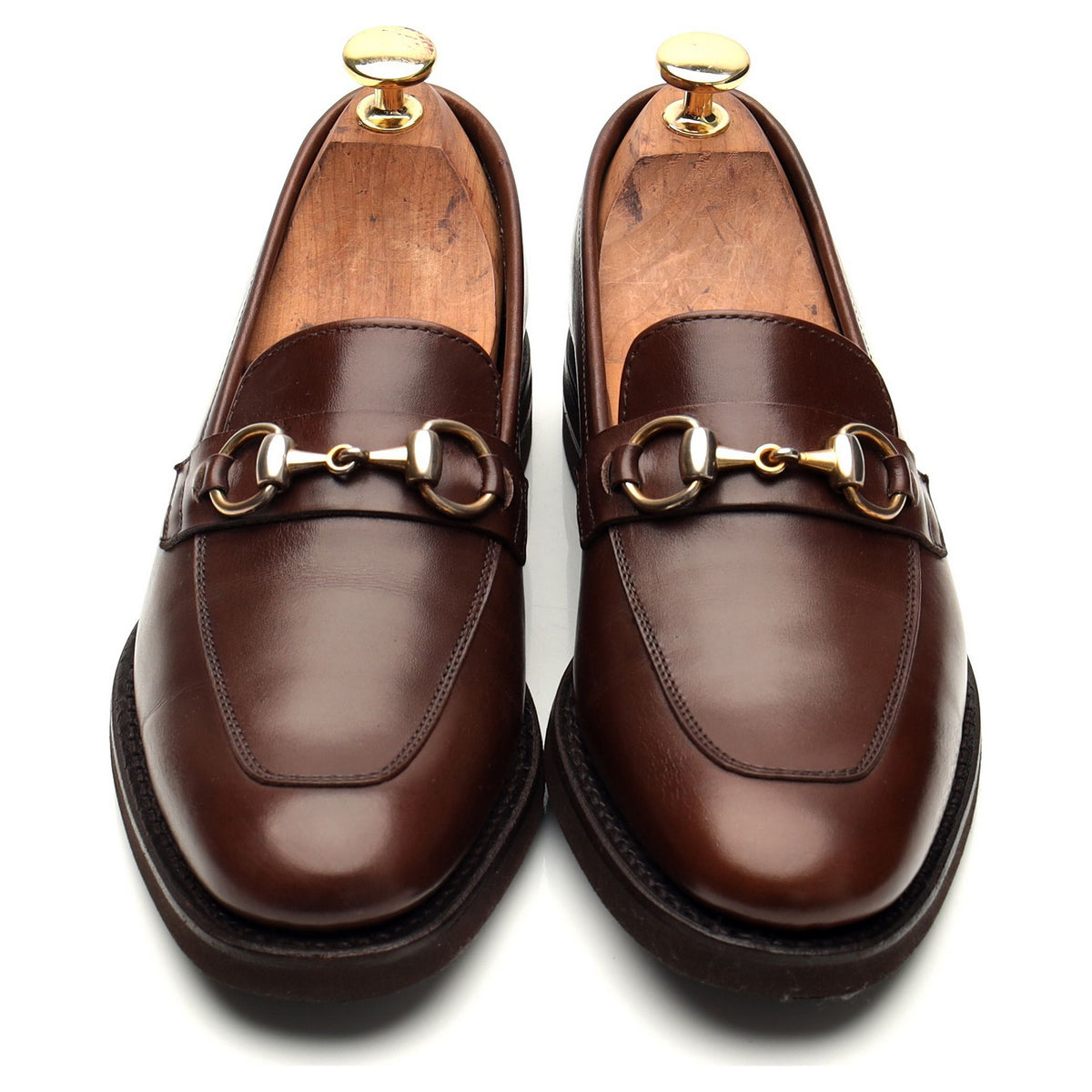 Women&#39;s &#39;169&#39; Brown Leather Horsebit Loafers UK 4