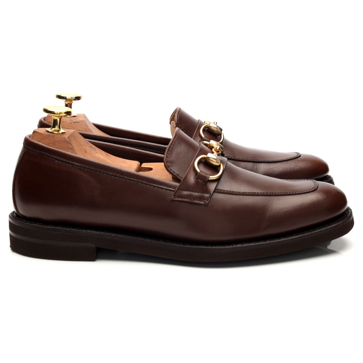 Women&#39;s &#39;169&#39; Brown Leather Horsebit Loafers UK 4