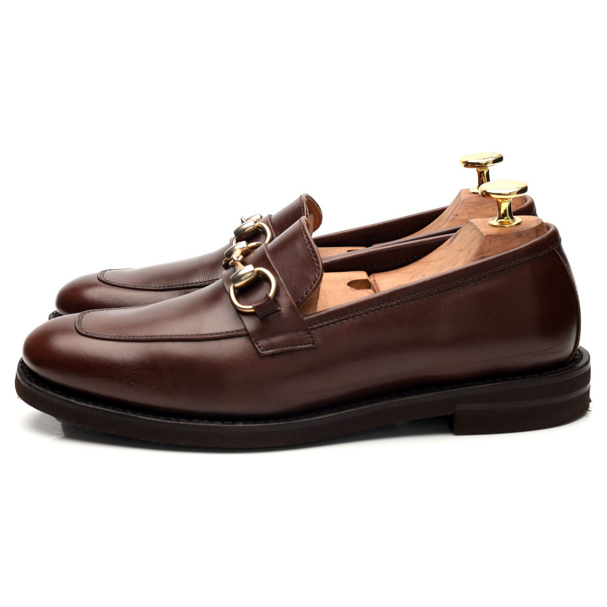 Women&#39;s &#39;169&#39; Brown Leather Horsebit Loafers UK 4