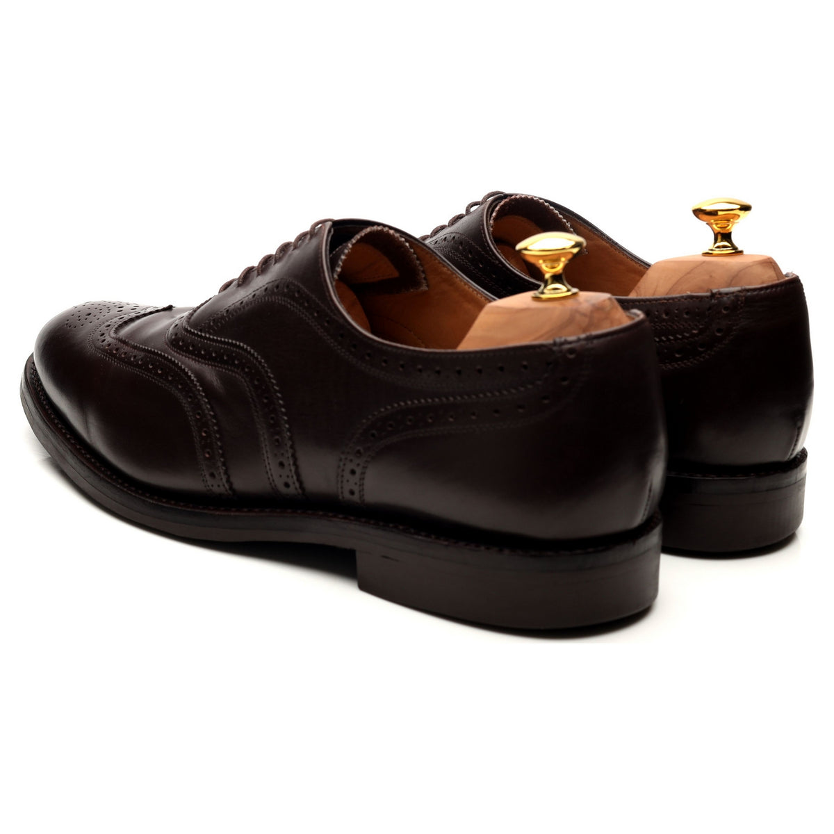 &#39;Oslo&#39; Dark Brown Leather Brogues UK 12 F