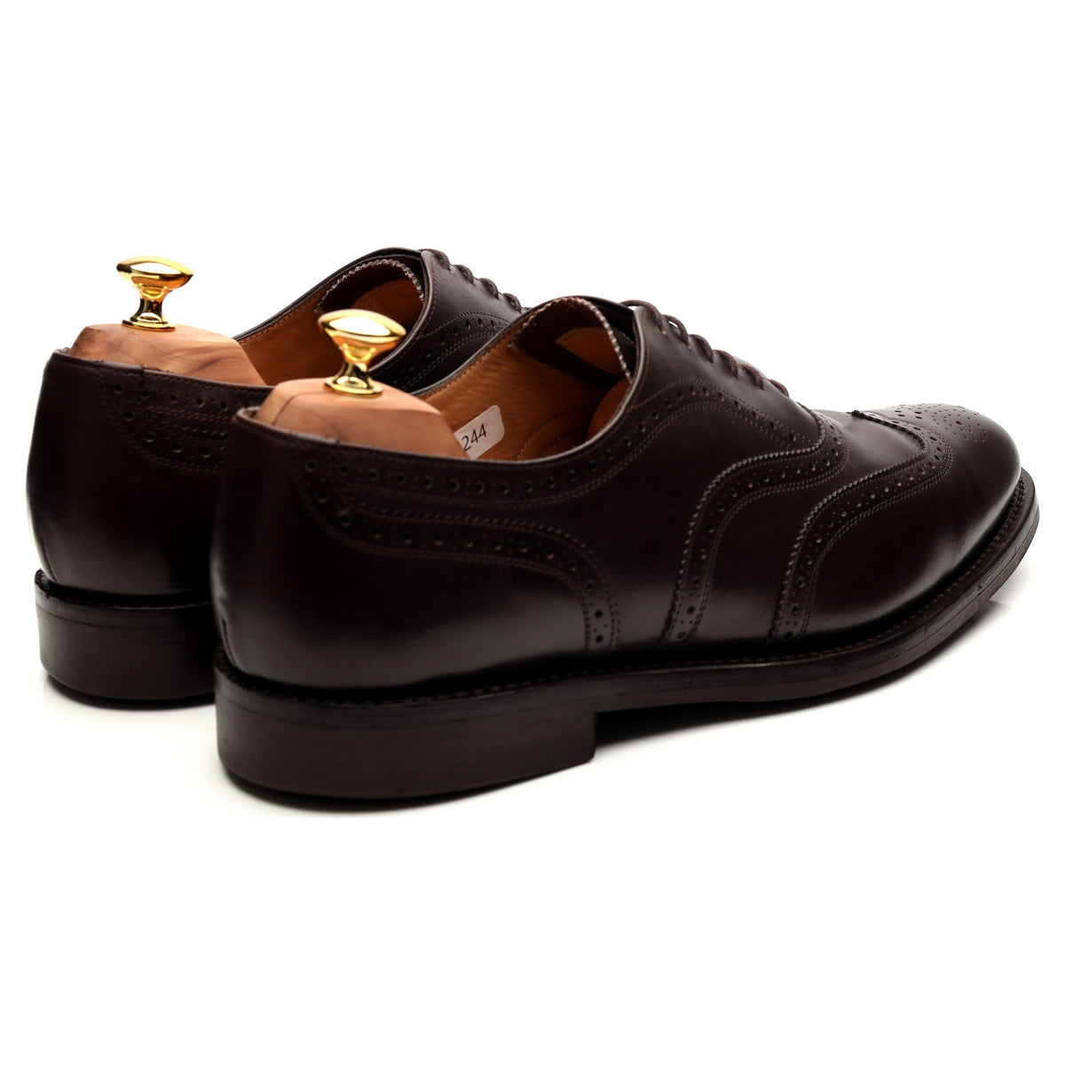 &#39;Oslo&#39; Dark Brown Leather Brogues UK 12 F