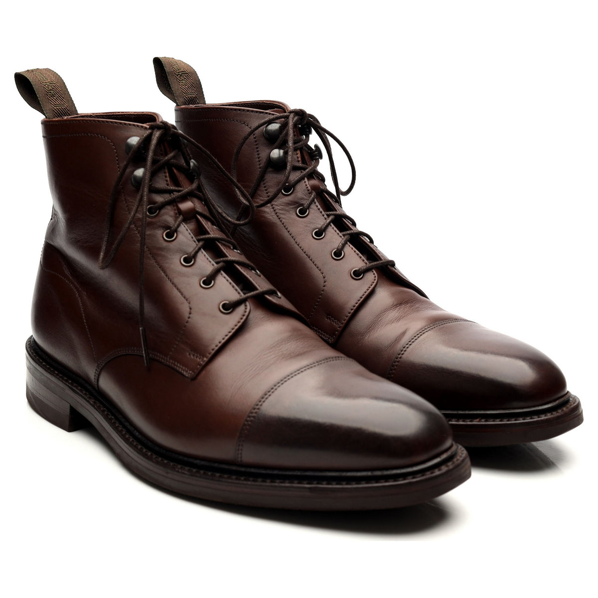 1880 &#39;Roehampton&#39; Dark Brown Leather Boots UK 8.5 F