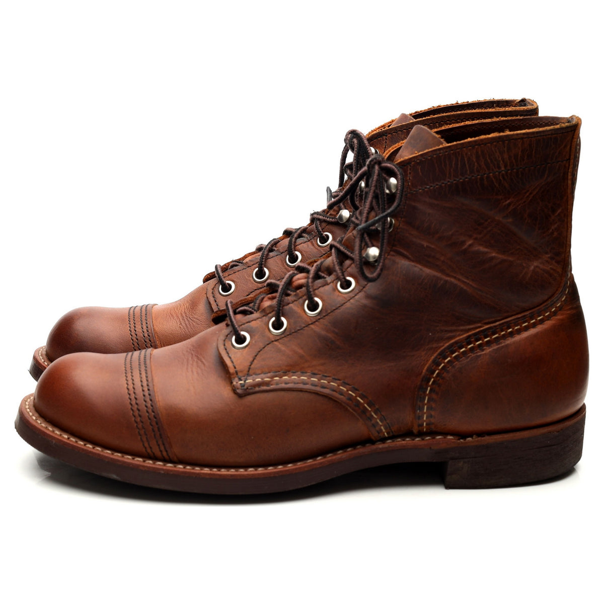 &#39;8085&#39; Brown Leather Iron Ranger Boots UK 8 US 9