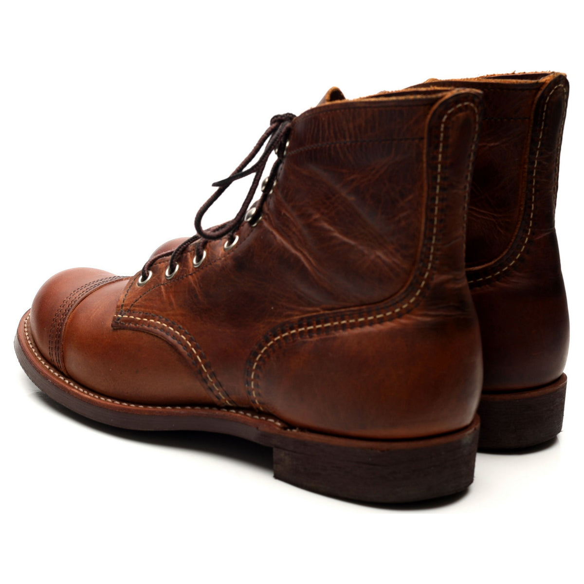 &#39;8085&#39; Brown Leather Iron Ranger Boots UK 8 US 9