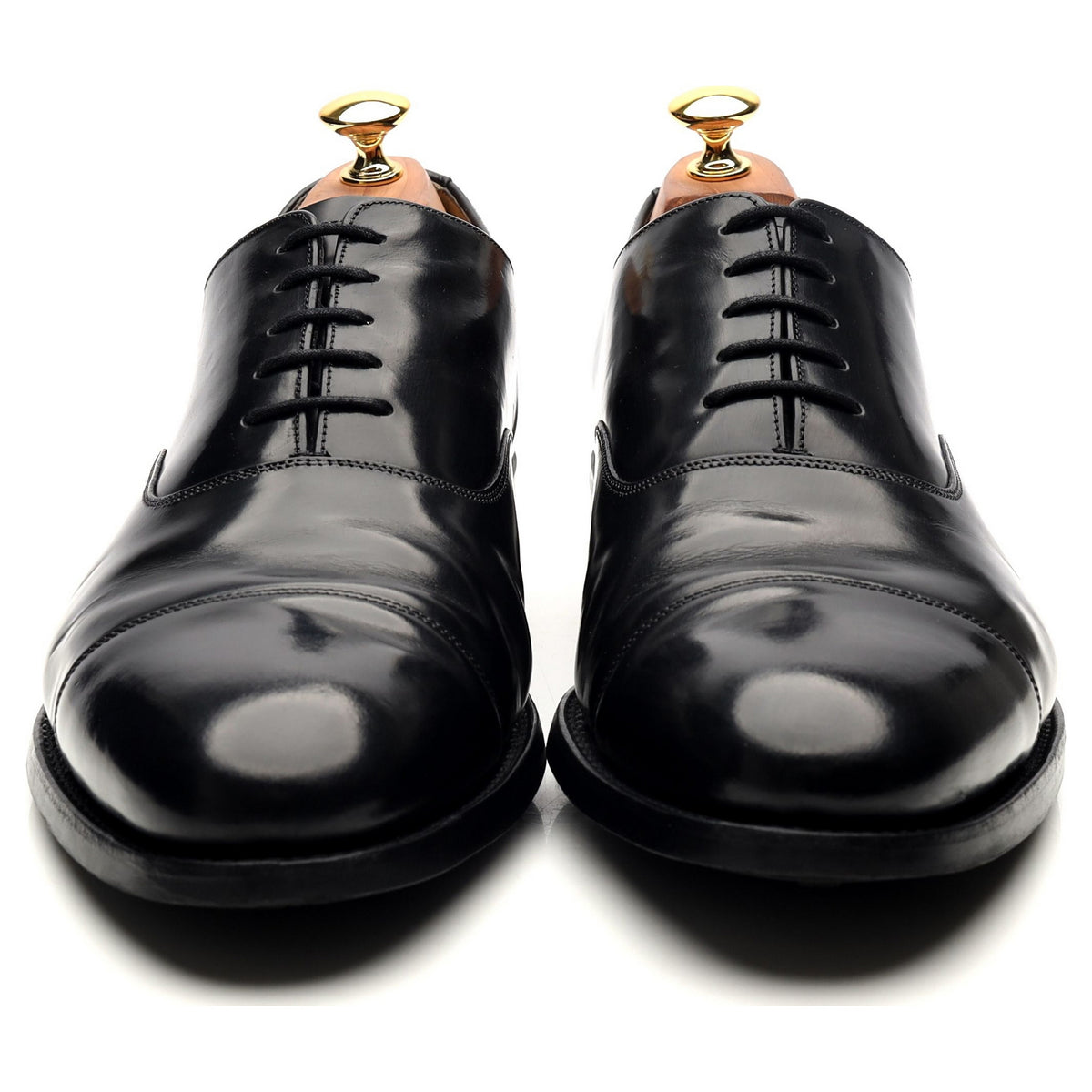 &#39;Cheltenham&#39; Black Leather Oxford UK 9.5 G