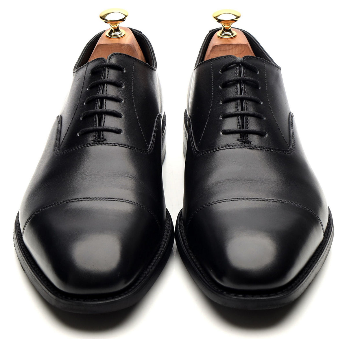 1880 &#39;Aldwych&#39; Black Leather Oxford UK 9 G