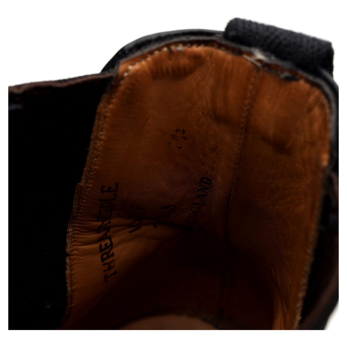 &#39;Threadneedle&#39; Black Leather Chelsea Boots UK 7.5 F