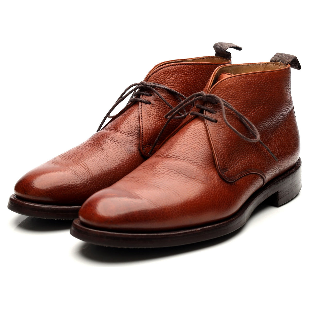 &#39;Jackie III&#39; Tan Brown Leather Chukka Boots UK 7.5 F