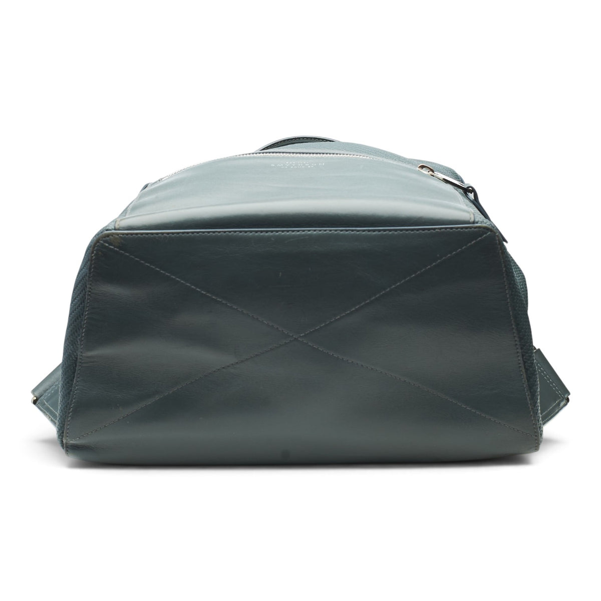 Slate Grey Panama Zip Around Leather Backpack
