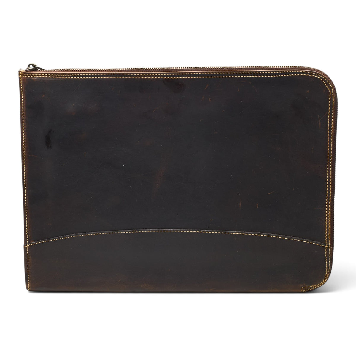 Brown Pull-Up Leather Folio