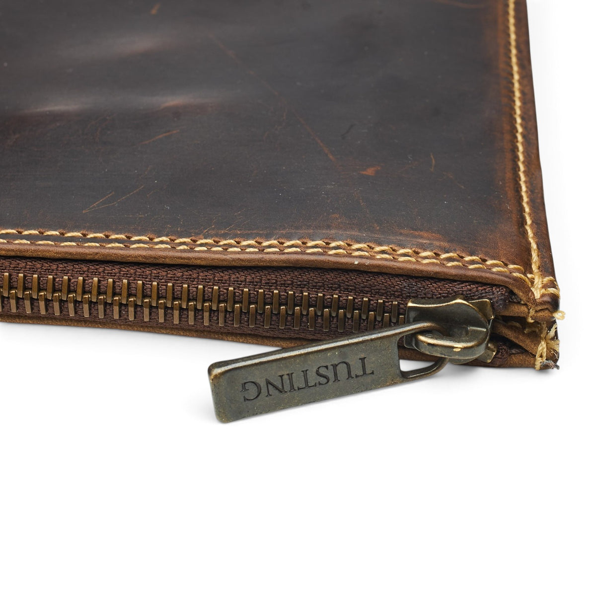 Brown Pull-Up Leather Folio