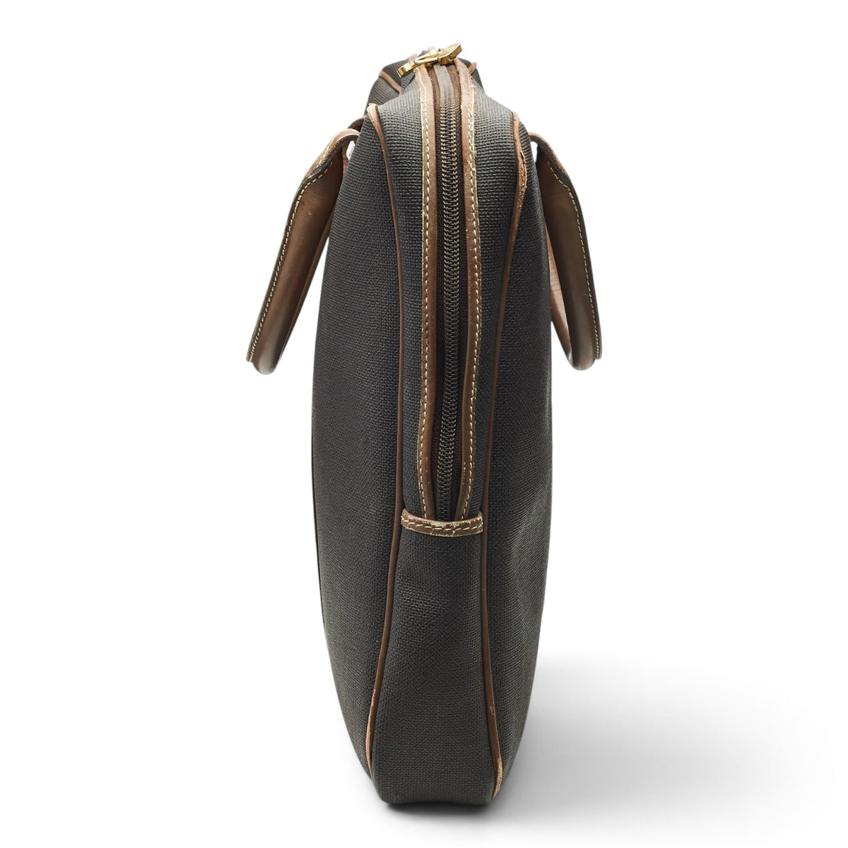 Brown Waxed Canvas Briefcase / Laptop Bag