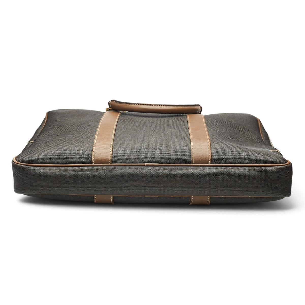 Brown Waxed Canvas Briefcase / Laptop Bag