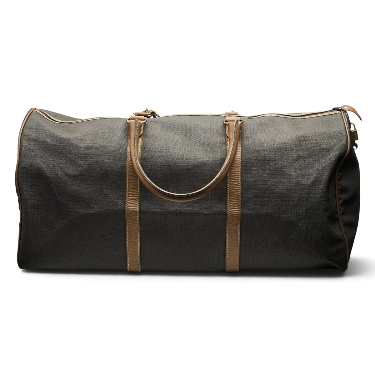 Brown Waxed Canvas Large Holdall Travel Bag