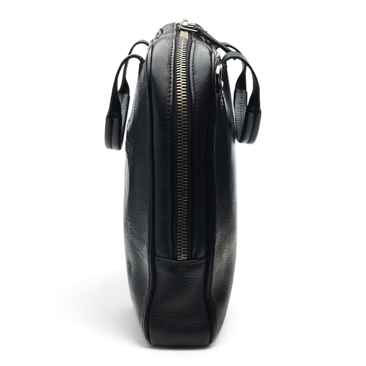 Black Grain Leather Briefcase / Laptop Bag