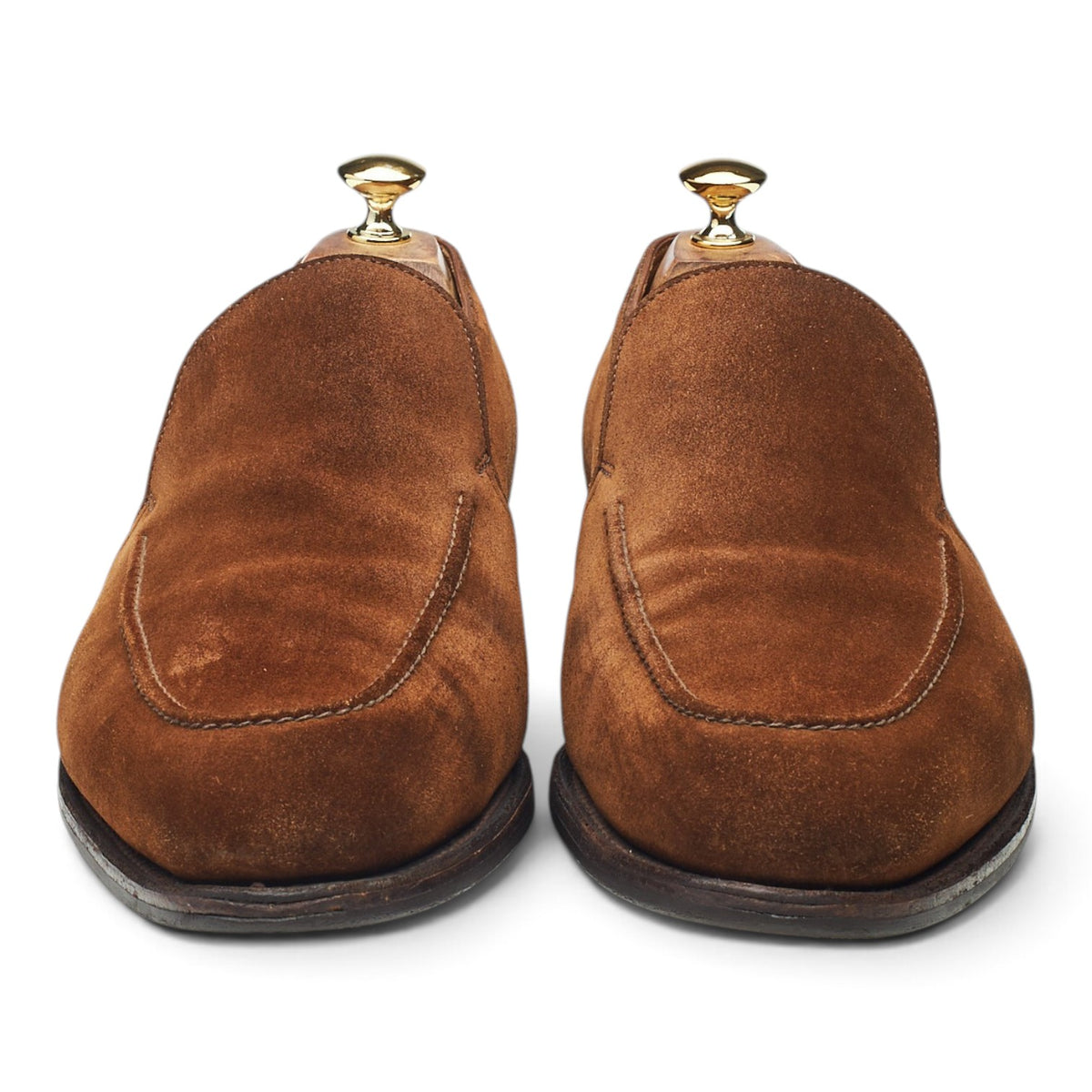 'Evesham' Snuff Brown Suede Loafers UK 10.5 E