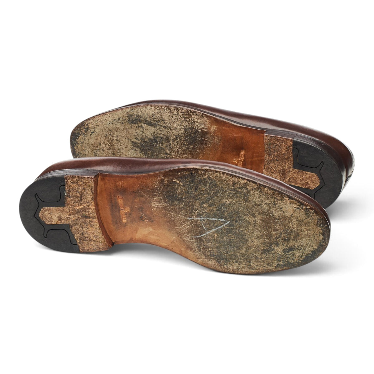 'Lopez' Dark Brown Leather Loafers UK 10.5 E