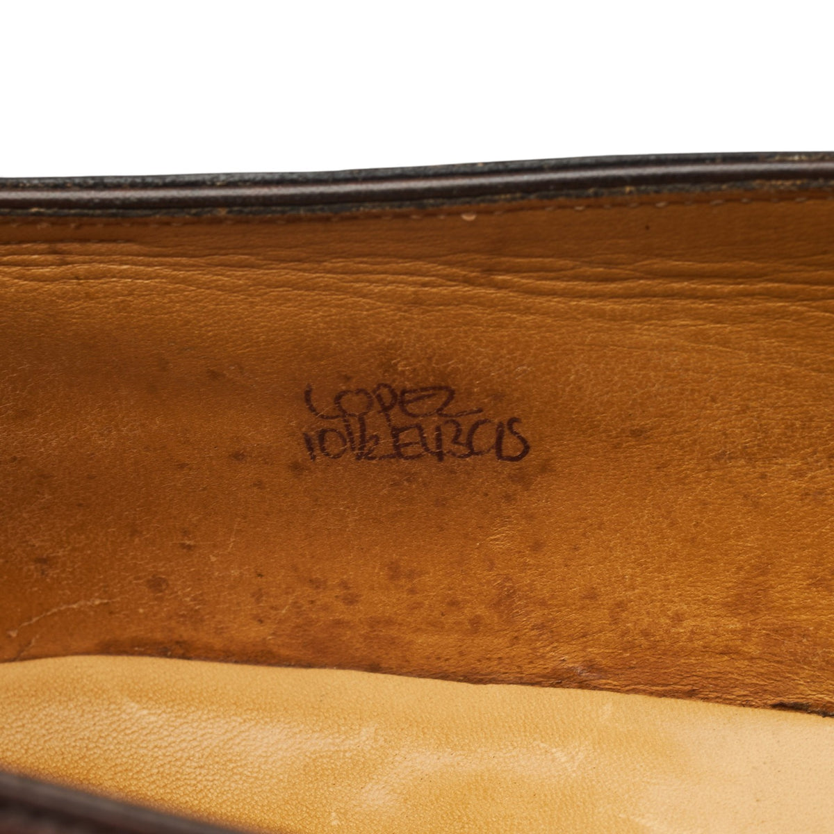 'Lopez' Dark Brown Leather Loafers UK 10.5 E