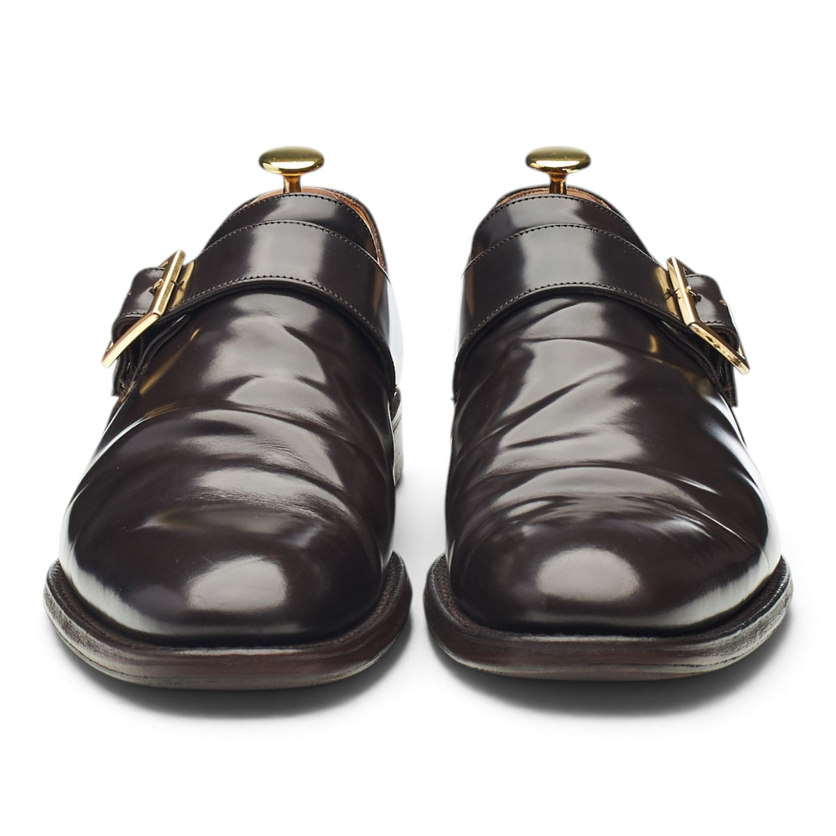 'Tokyo' Dark Brown Leather Monk Strap UK 8.5 F