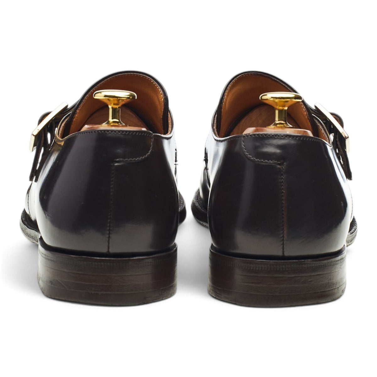 'Tokyo' Dark Brown Leather Monk Strap UK 8.5 F