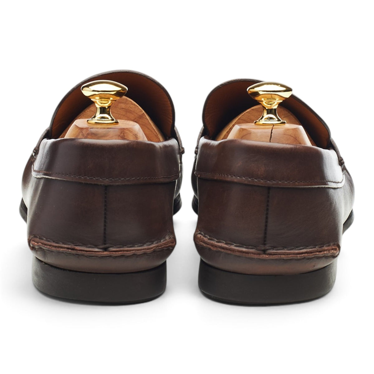 'Cascade' Dark Brown Leather Loafers UK 12