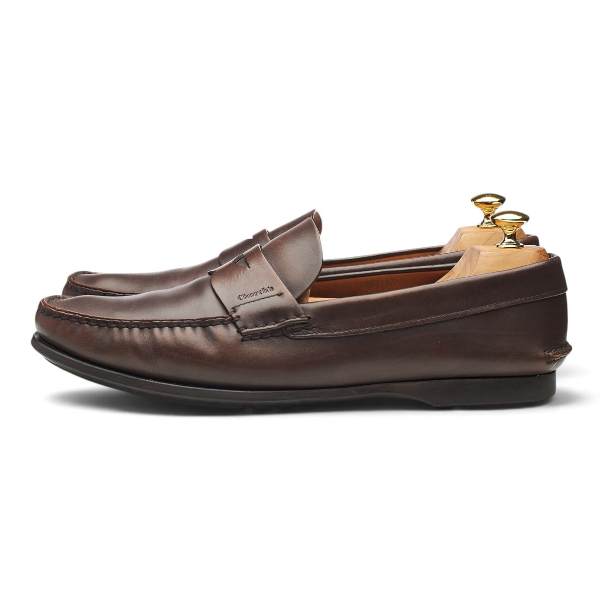 'Cascade' Dark Brown Leather Loafers UK 12