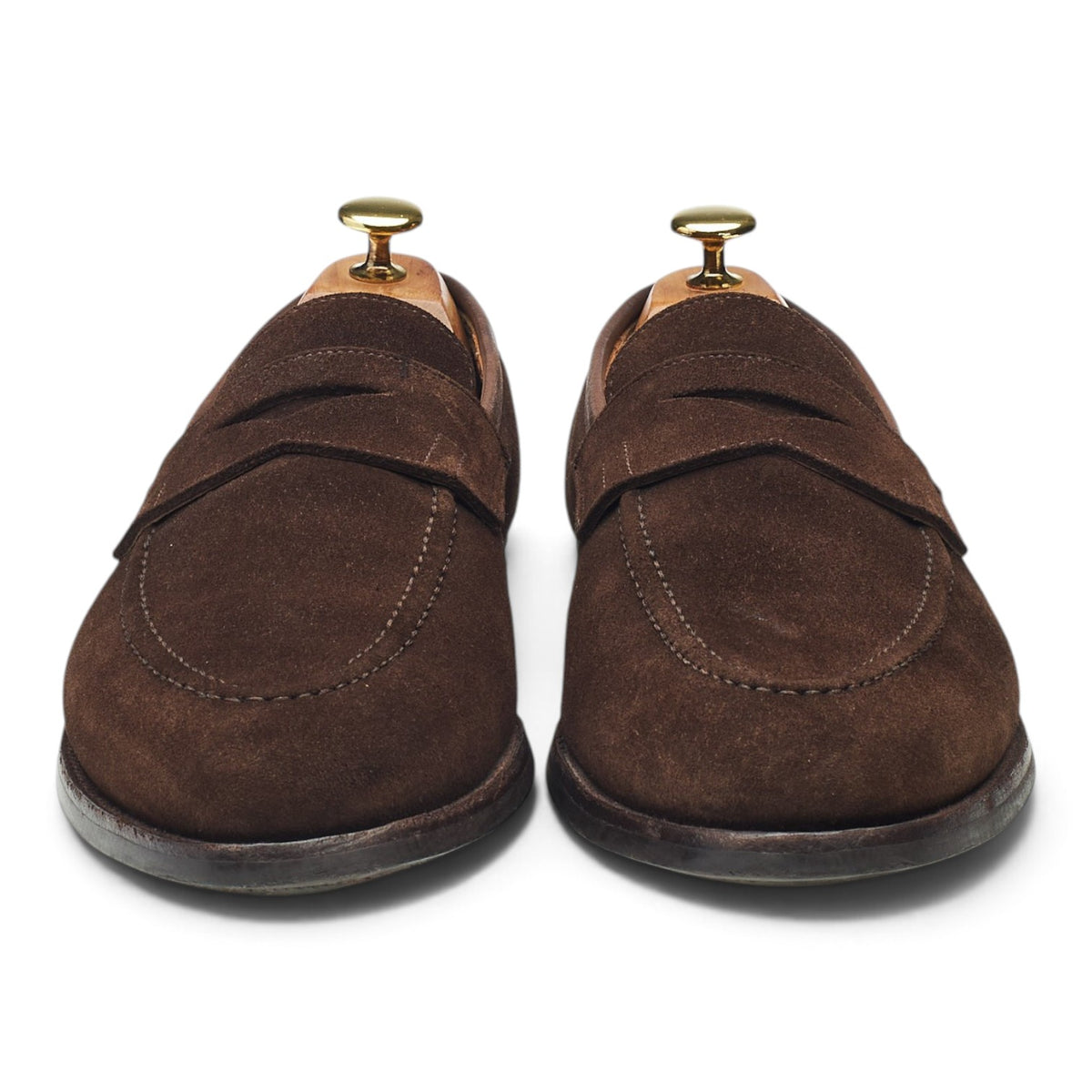 'Sydney' Dark Brown Suede Loafers UK 8.5 E