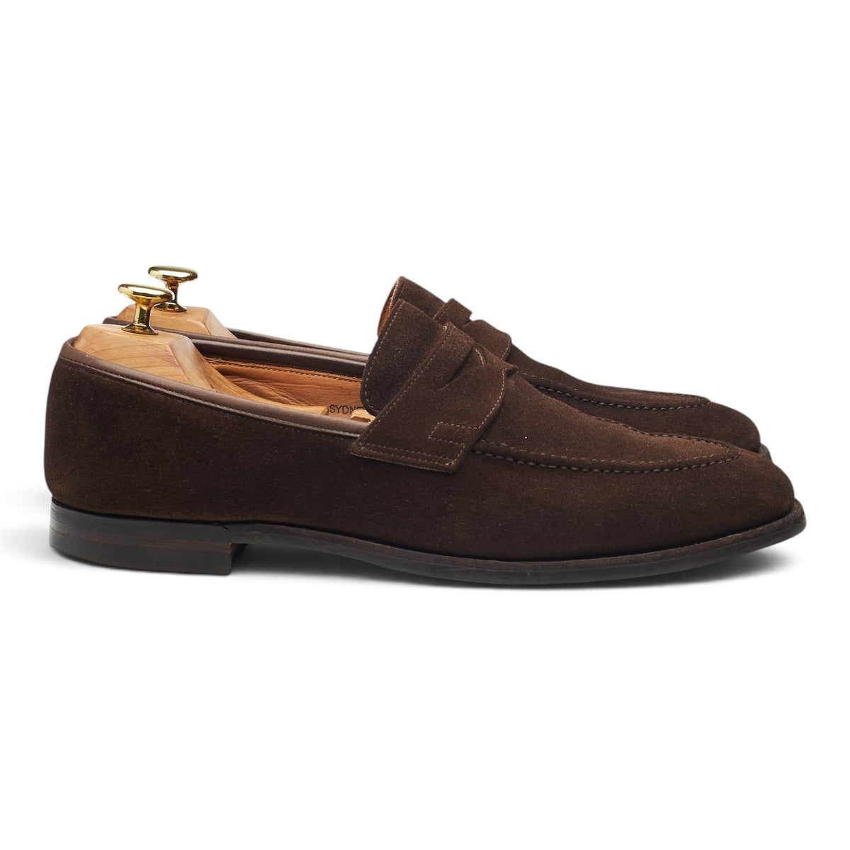 'Sydney' Dark Brown Suede Loafers UK 8.5 E