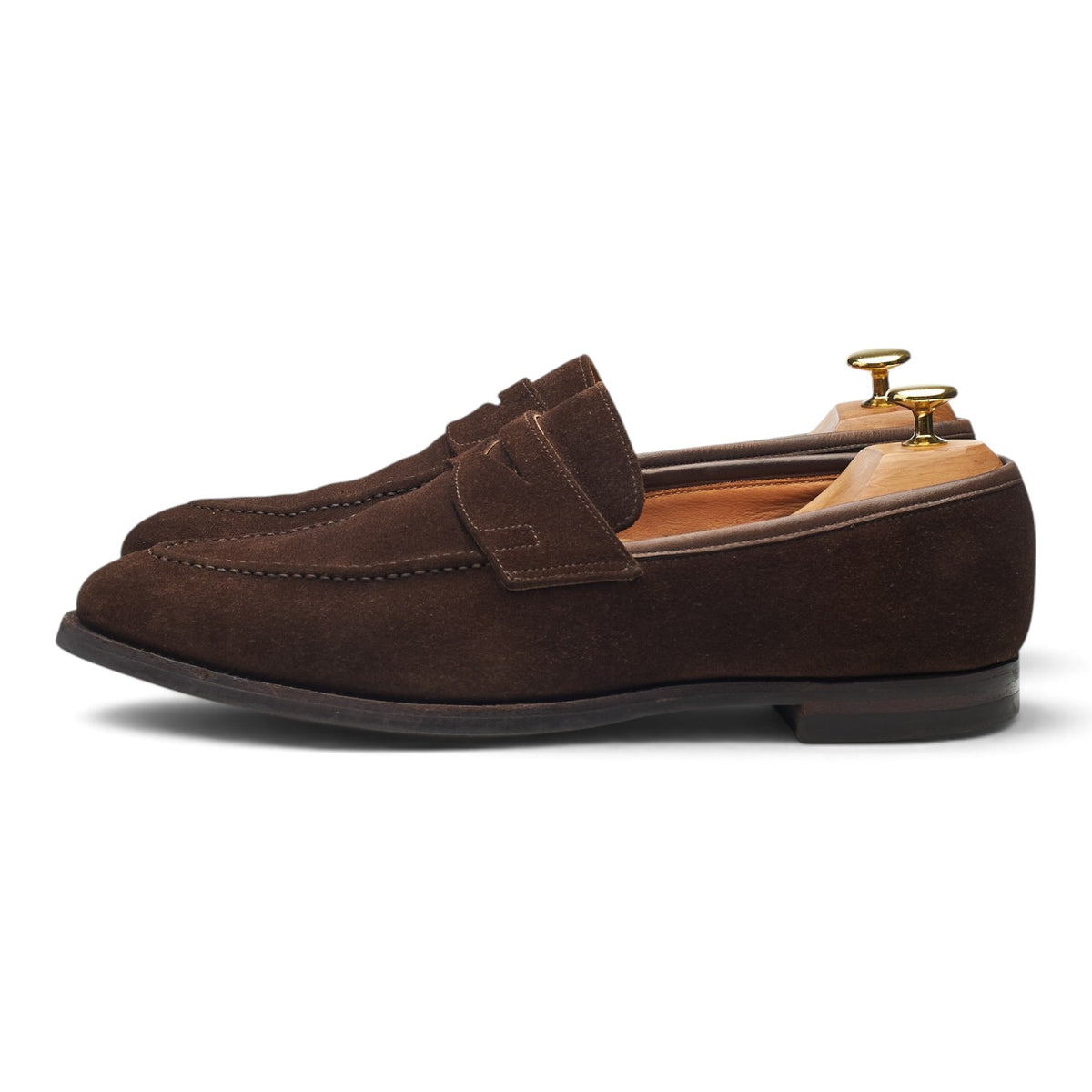 'Sydney' Dark Brown Suede Loafers UK 8.5 E