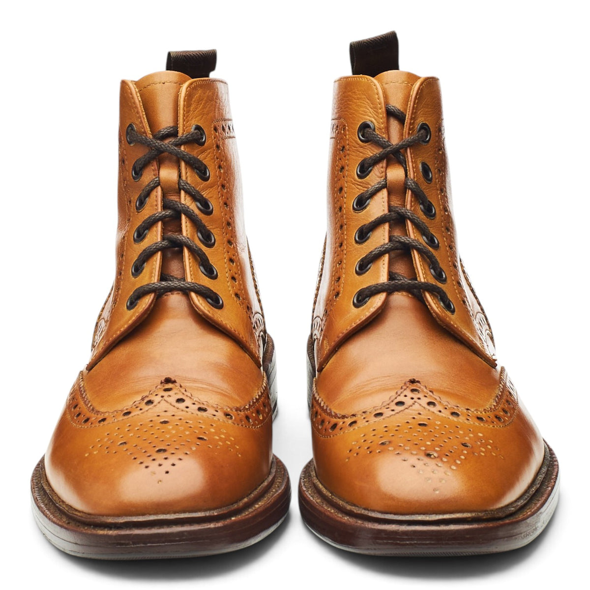 1880 'Burford 2' Tan Brown Leather Brogue Boots UK 7 F
