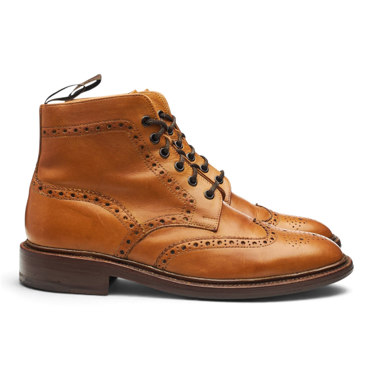1880 'Burford 2' Tan Brown Leather Brogue Boots UK 7 F