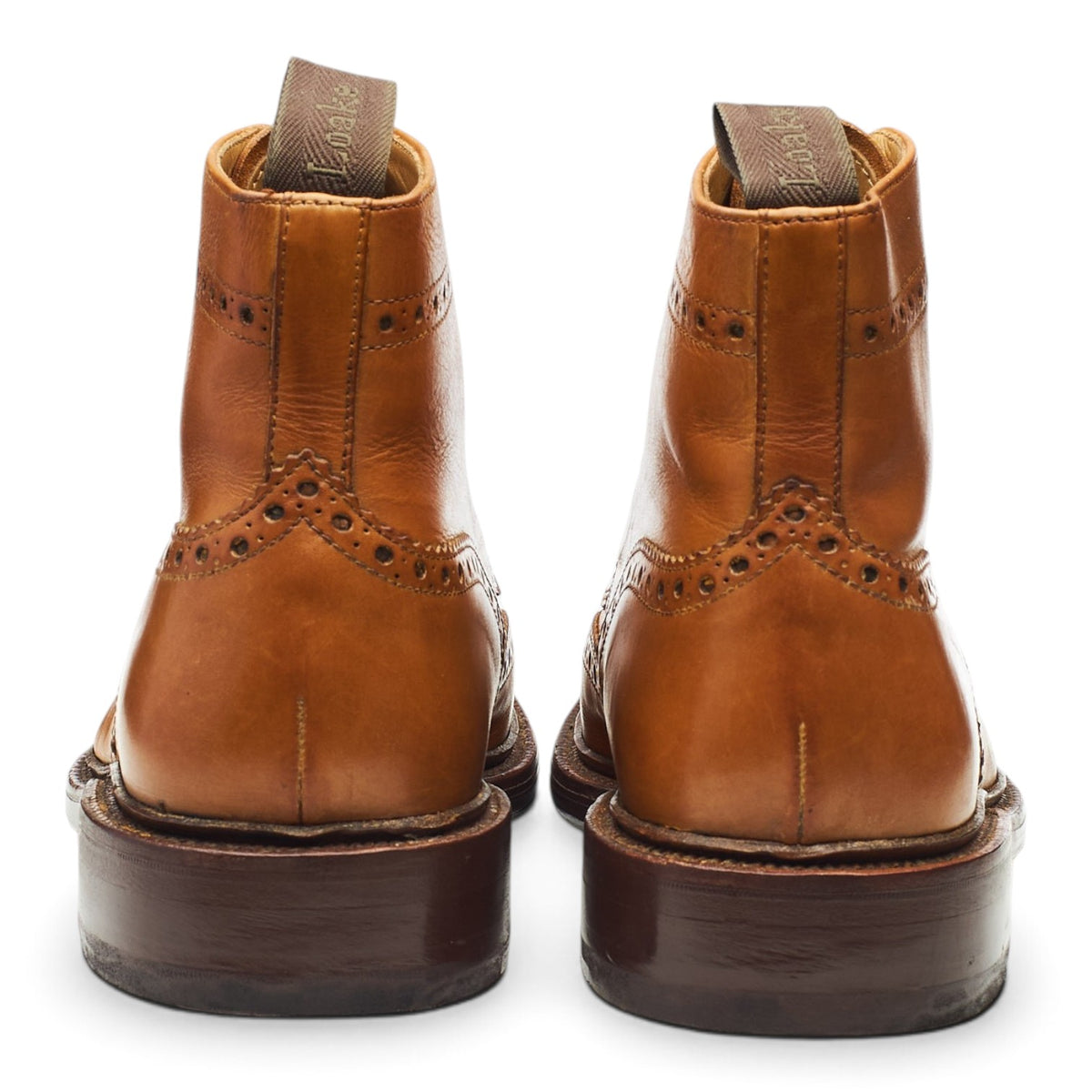 1880 'Burford 2' Tan Brown Leather Brogue Boots UK 7 F