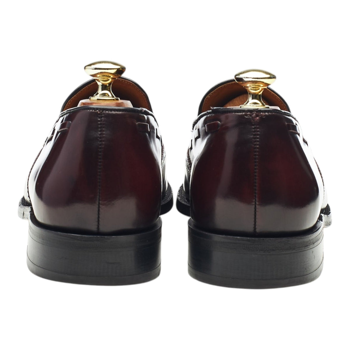 'Clive' Burgundy Leather Tassel Loafers UK 7 F