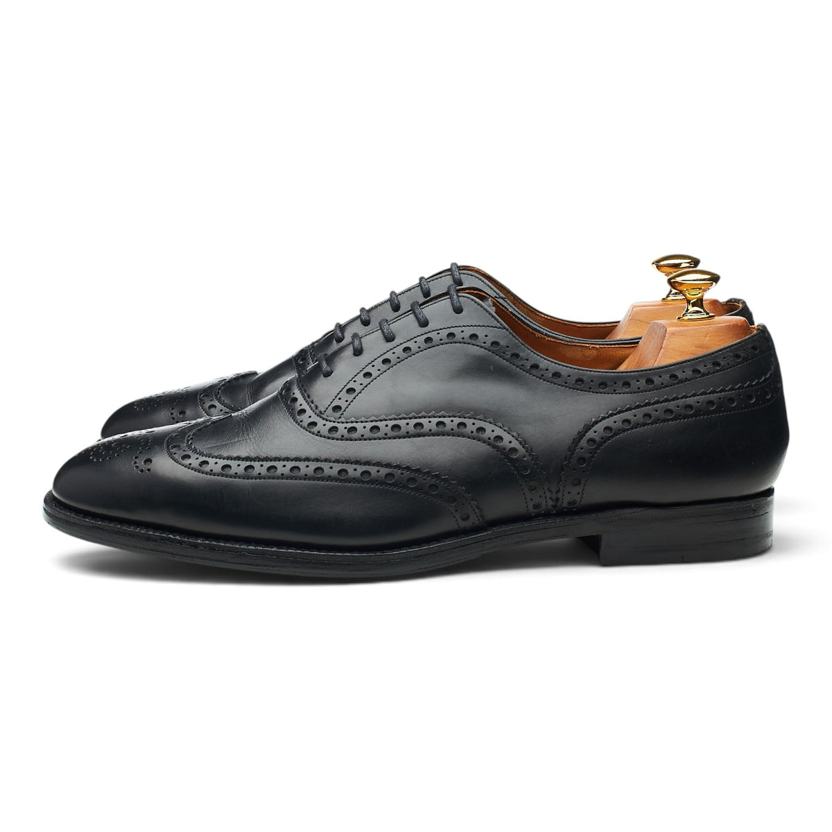 'Chetwynd' Black Leather Oxford Brogues UK 10.5 H