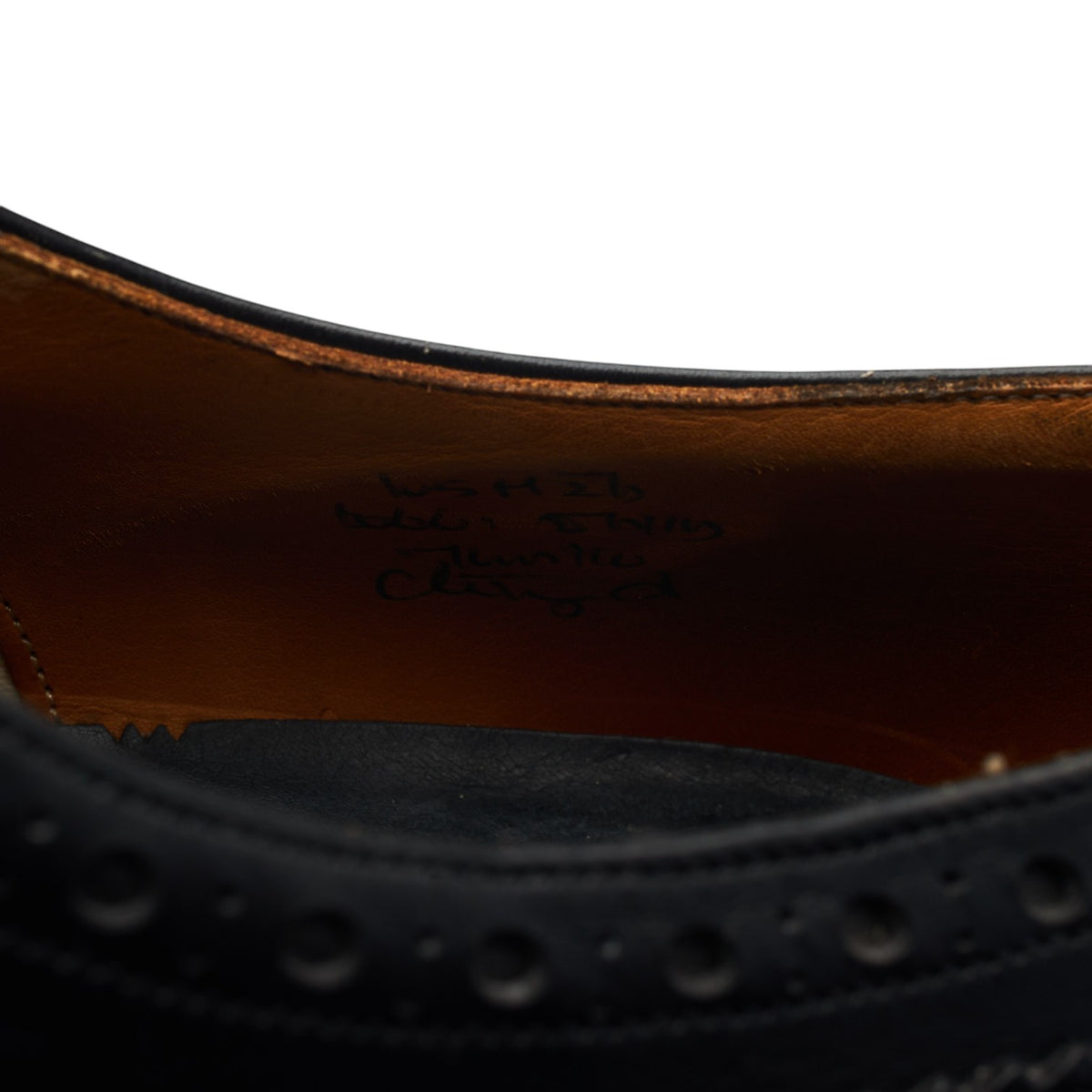 'Chetwynd' Black Leather Oxford Brogues UK 10.5 H