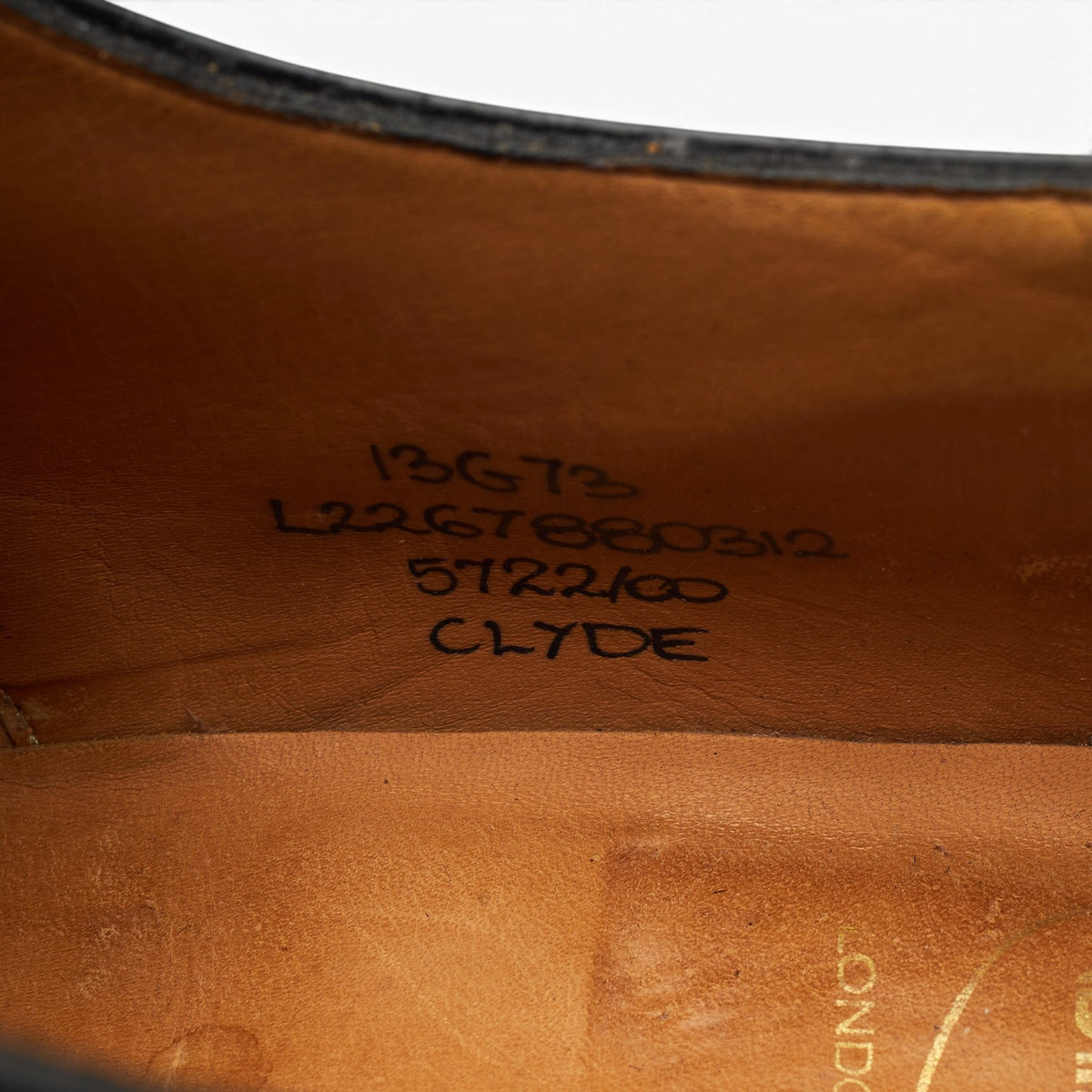 'Clyde' Black Leather Derby UK 13 G