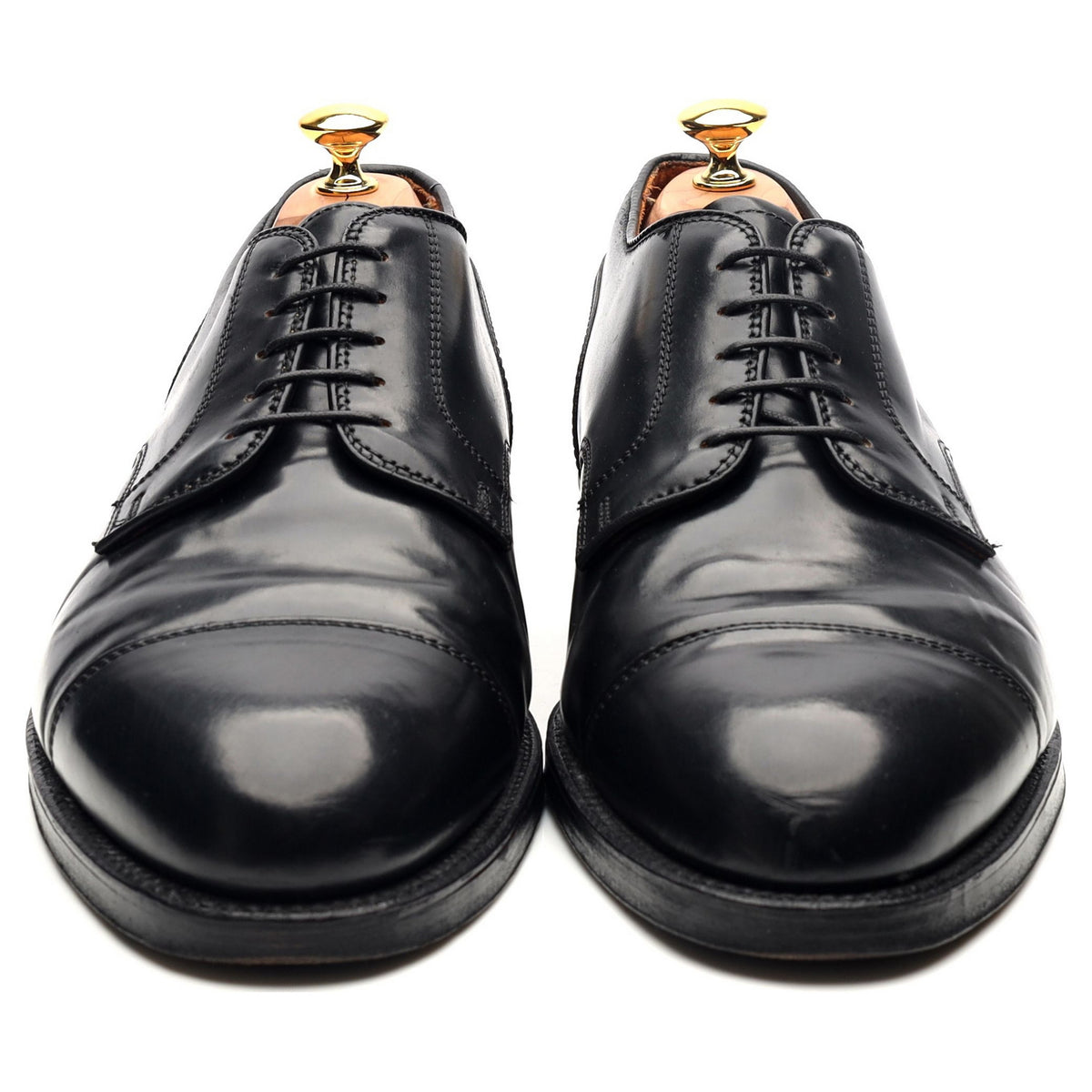 &#39;2161&#39; Black Cordovan Leather Cap Toe Derby UK 10.5 US 11
