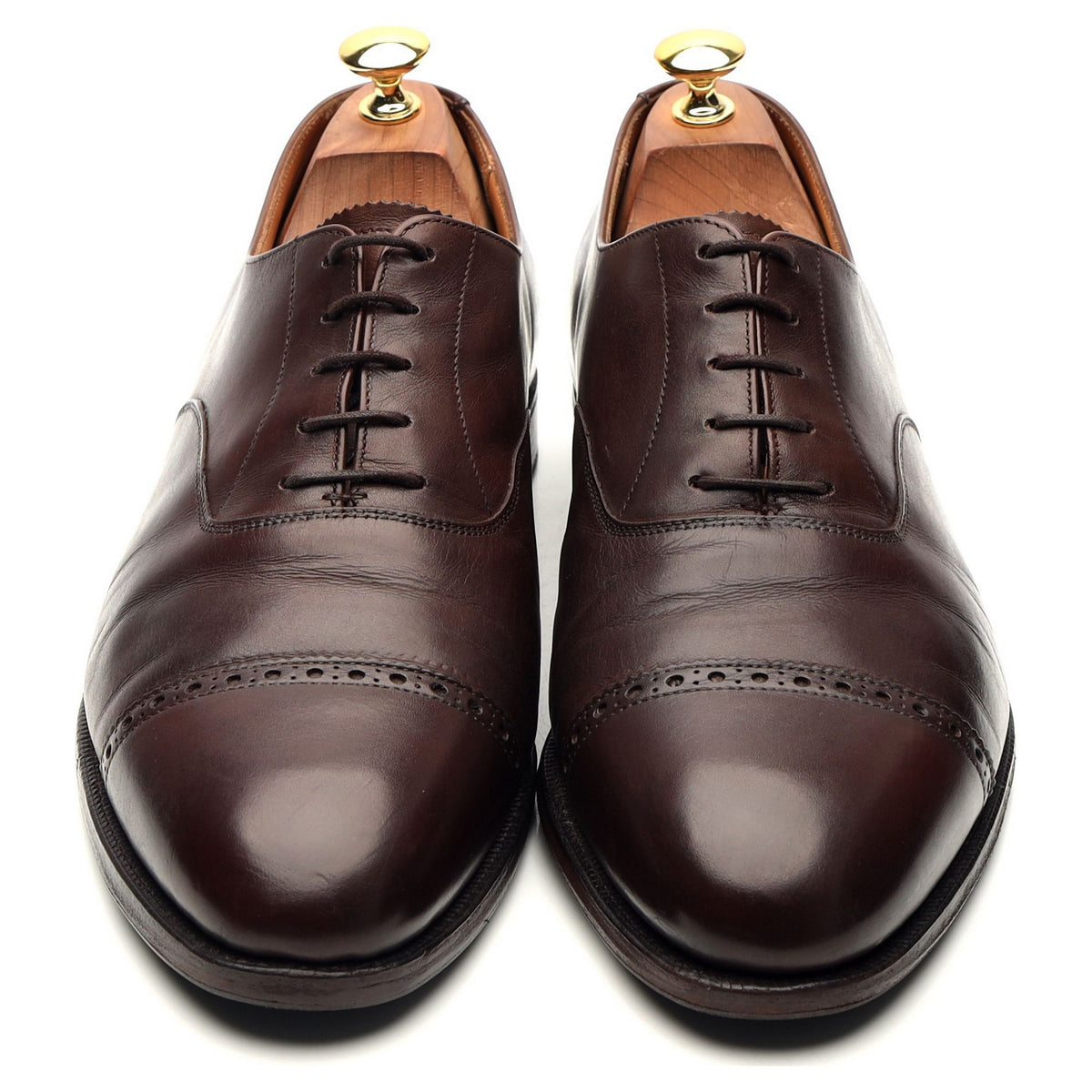 &#39;Burlington&#39; Dark Brown Leather Oxford UK 10 F