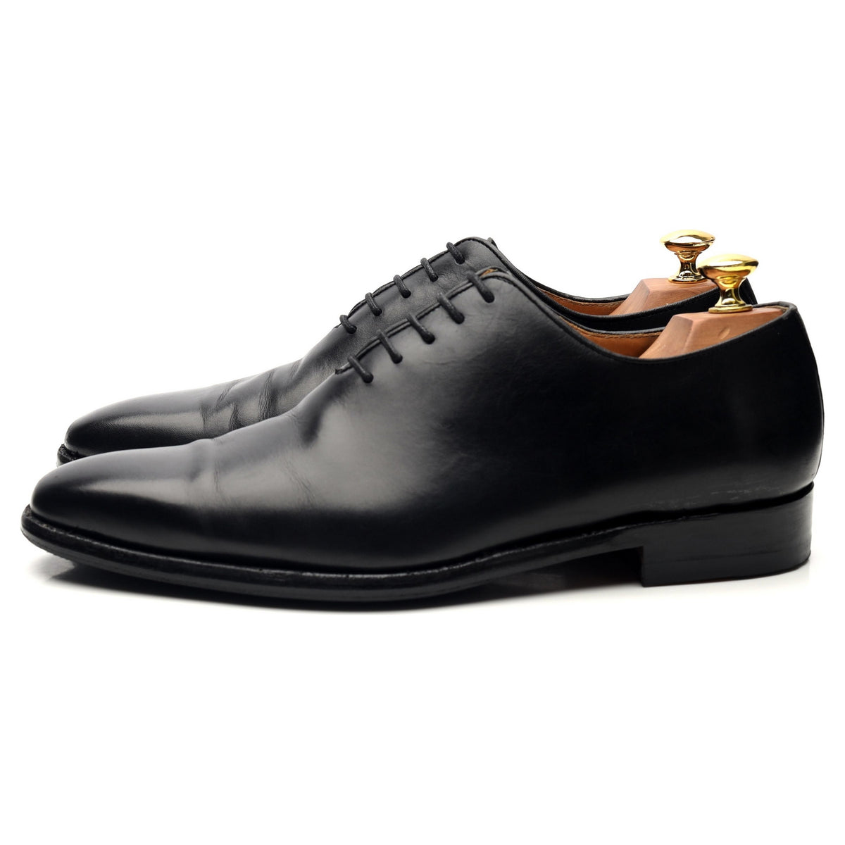 &#39;Chaucer&#39; Black Leather Wholecut UK 8