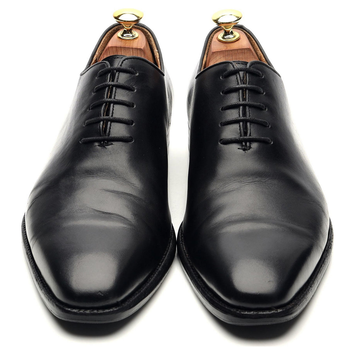 &#39;Chaucer&#39; Black Leather Wholecut UK 8