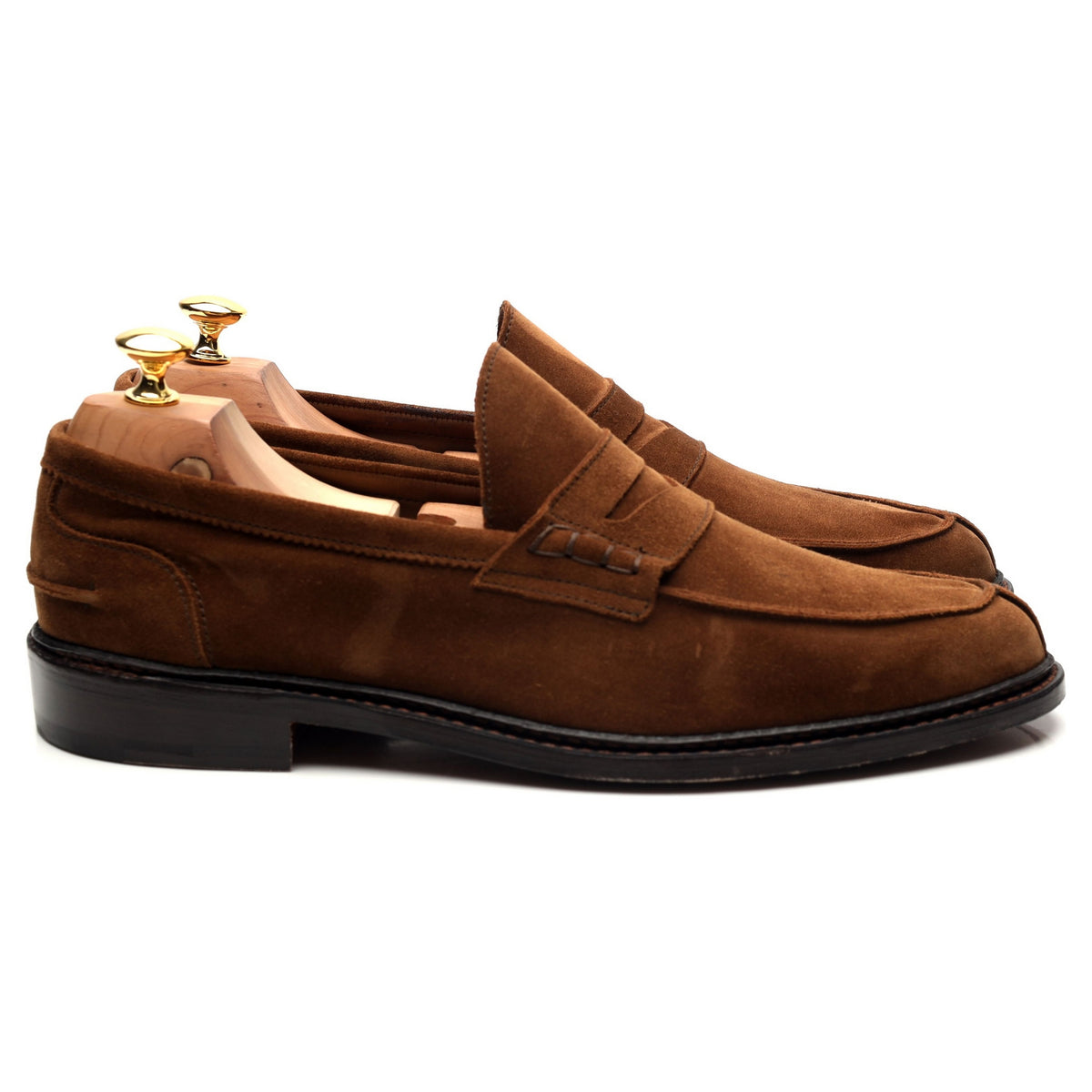 &#39;Adam&#39; Tan Brown Suede Loafers UK 10