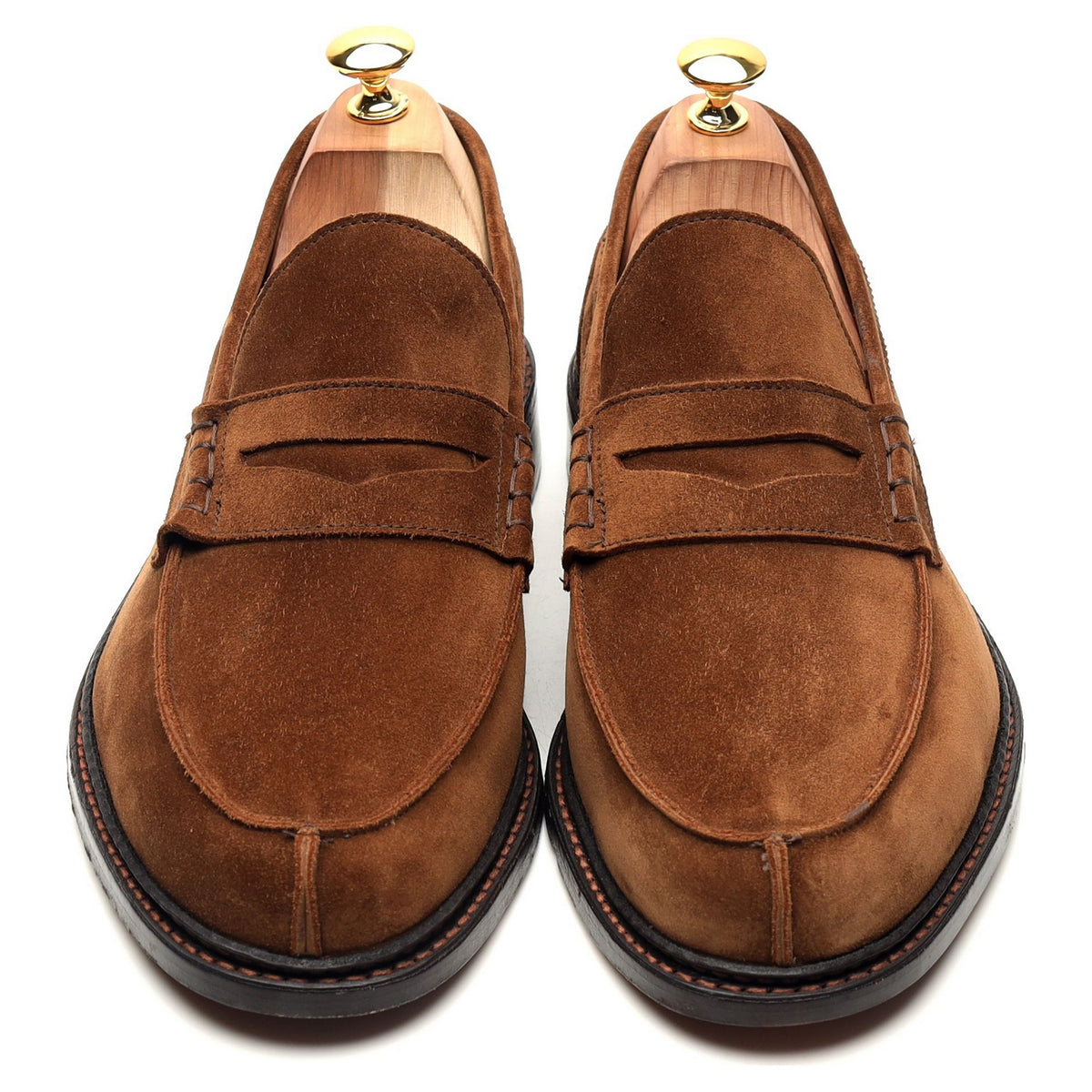 &#39;Adam&#39; Tan Brown Suede Loafers UK 10