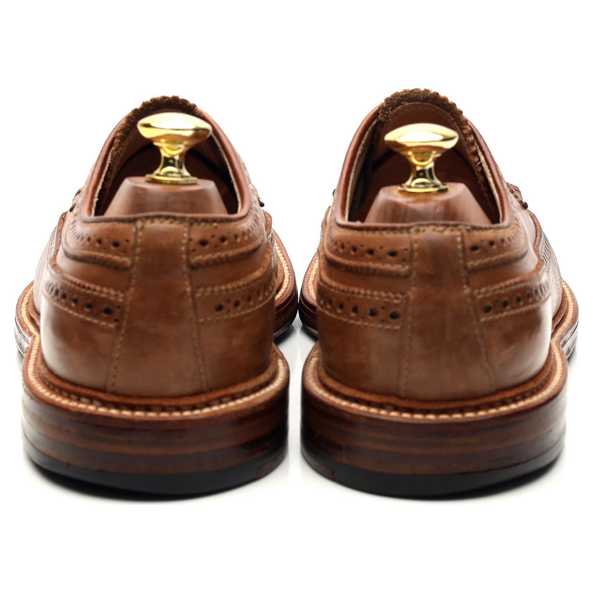 &#39;97870&#39; Brown Leather Derby Brogues UK 8 US 8.5 D