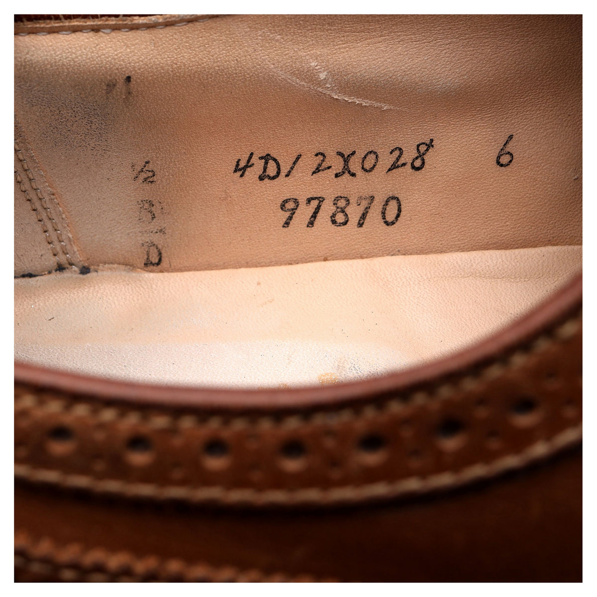 &#39;97870&#39; Brown Leather Derby Brogues UK 8 US 8.5 D