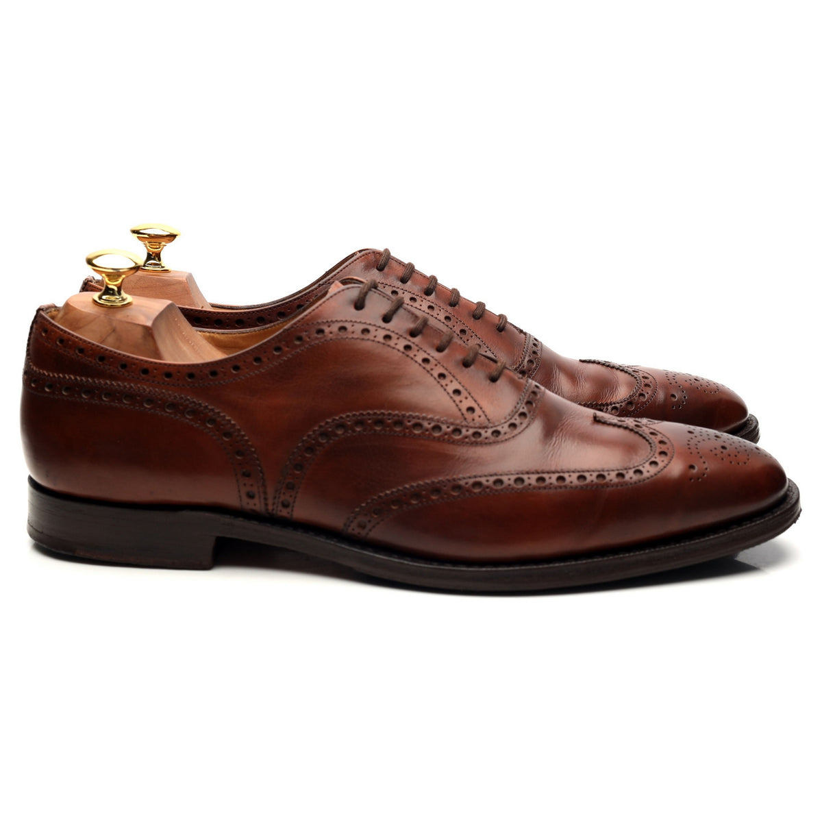 &#39;Chetwynd&#39; Tan Brown Leather Oxford Brogues UK 11 E