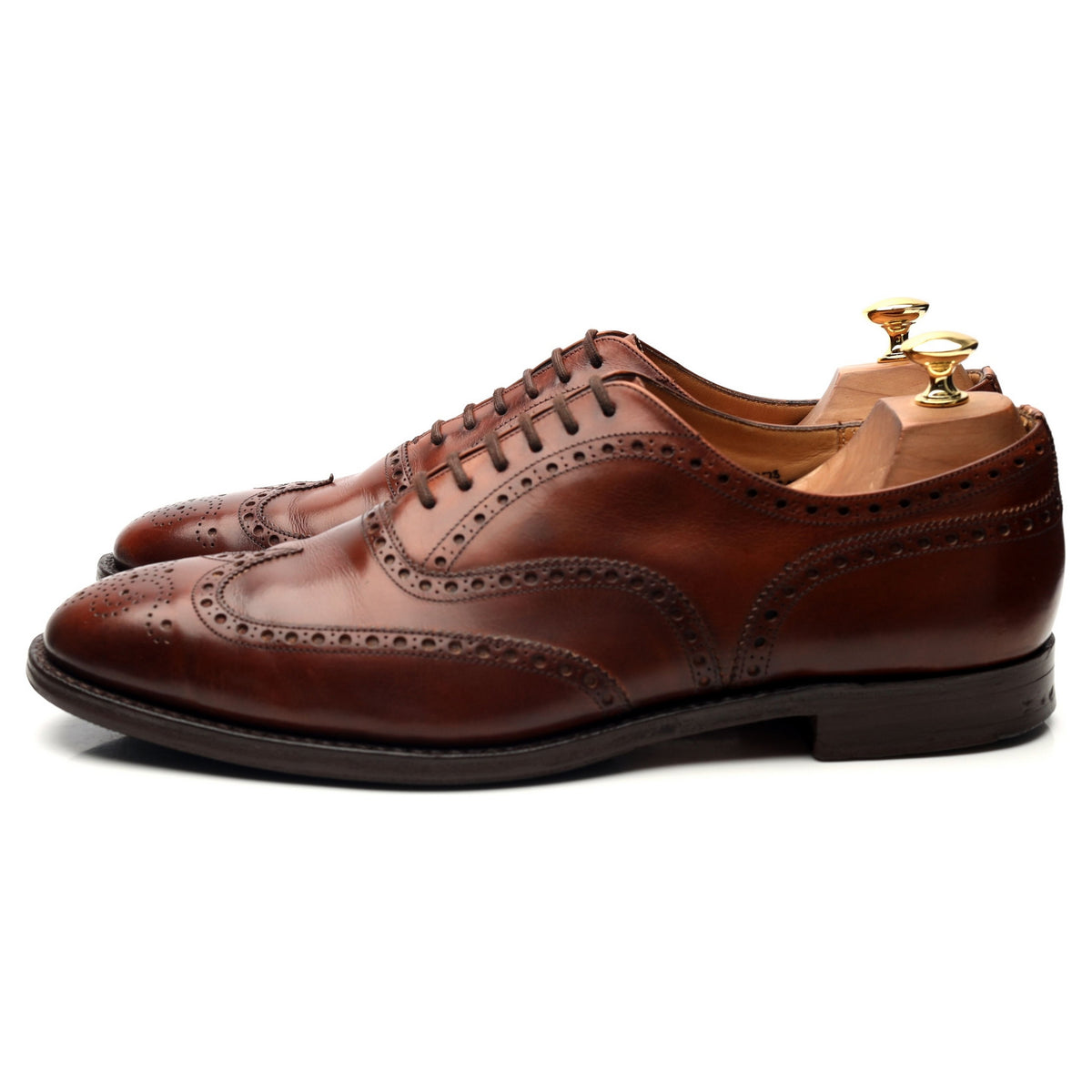 &#39;Chetwynd&#39; Tan Brown Leather Oxford Brogues UK 11 E