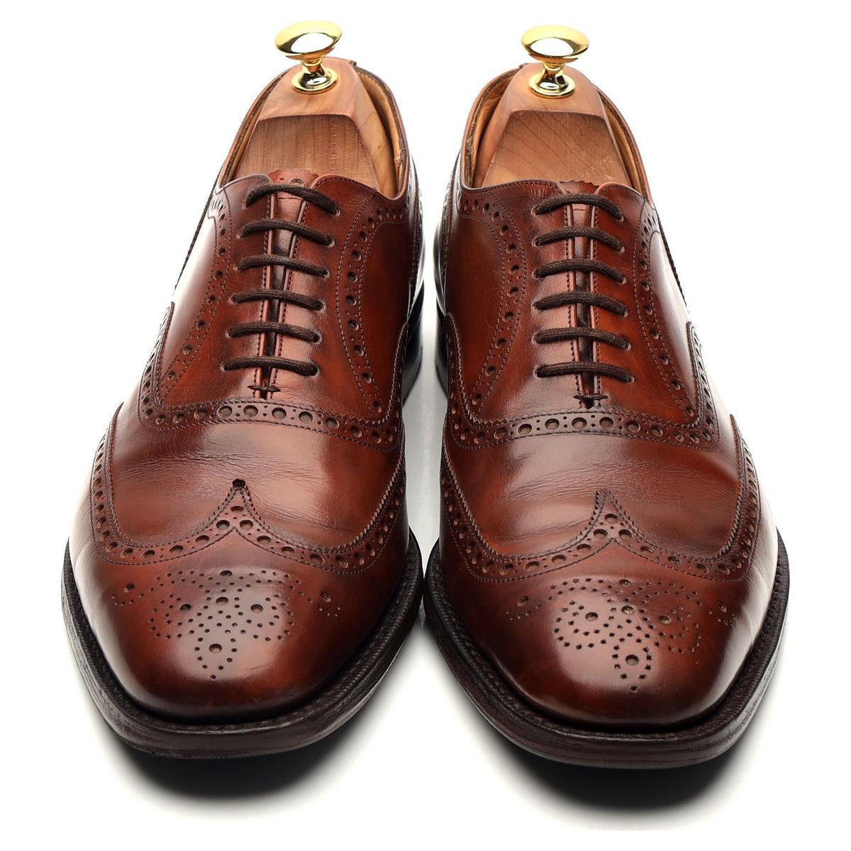 &#39;Chetwynd&#39; Tan Brown Leather Oxford Brogues UK 11 E